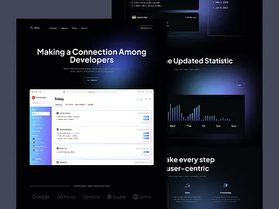 Vibrox - Landing Page design developer graphic design landing page popular trend ui ui design uiux ux webdesign website