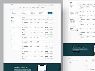 EasyTravel - Flight Search Web Page booking flight minimal tourism travel design travel ui travel website design trendy trendy web design trip ux case study vacation web design