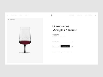 Zwiesel Glas – Product detail page clean design ecommerce minimal minimalism pdp shop typography ui ui design ux ux design web design website