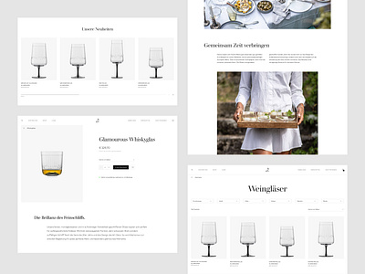 Zwiesel Glas – Composition clean design ecommerce minimal minimalism pdp plp shop slider typography ui ui design ux ux design web design website