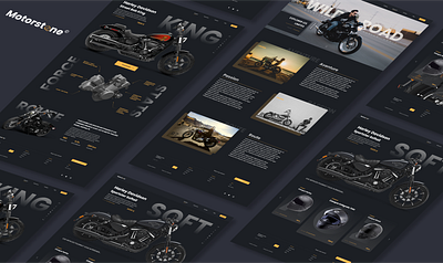 Motorstone - UX/UI Concept branding car design figma graphic design illustration logo motor motorcycle road ui ux vector webdesign