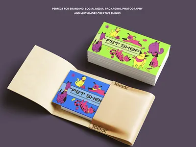Vibrant Animal Characters animals branding business card cats cover design digital design dogs graphic design illustrations packaging design pets poster design print design product design textile design vibrant visit card webdesign
