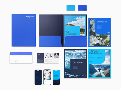 Apollo – corporate materials brand branding graphic design layout logo minimal modern print social media typography