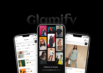 Glamify | Fashion app app design food ui uidesign ux uxui