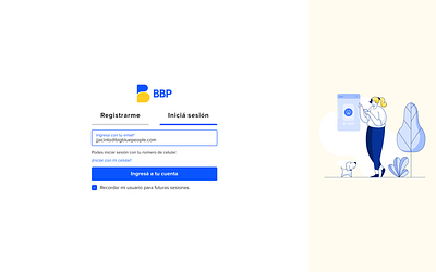 Big Blue People (BBP) UX & UI —2022 design startup ui ux