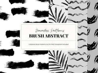 Brush Abstract Patterns abstract branding brush cover design design graphic design illustrations leaf packaging design patterns poster design print design product design seamless pattern strokes textile design
