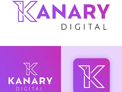 Kanary Digital Logo Design branding design graphic design graphicdesign graphics identity design illustration logo vector
