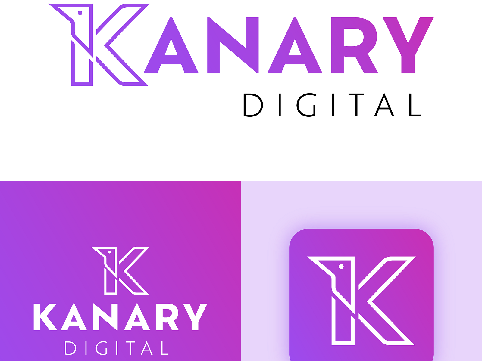 Kanary Digital Logo Design by TheDesignCoop on Dribbble