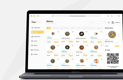 POS - TastyGood Dashboard - Menu branding dashboard design food menu point of sale pos restaurant ui ux web website