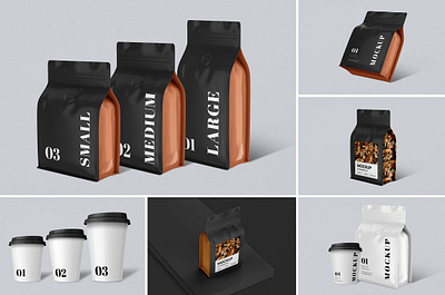 Coffee Packaging Mockups Set mockup bundle