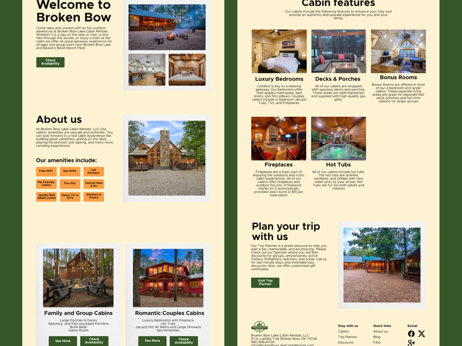 Cabin Rental Website by Peter Phillips on Dribbble