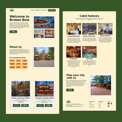 Cabin Rental Website outdoors rental ui design web webdesign