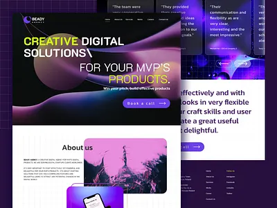 Creative Agency Landing Page Site agency creative desktop landing page ui web design website