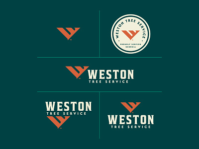 Weston Tree Service badge brand branding crosscut design system identity logo service industry tree
