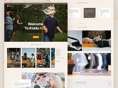 E-Commerce Site for Kids Wear desktop e commerce fashion interface design kids kids fashion kids wear mobile retail ui ui design web design website