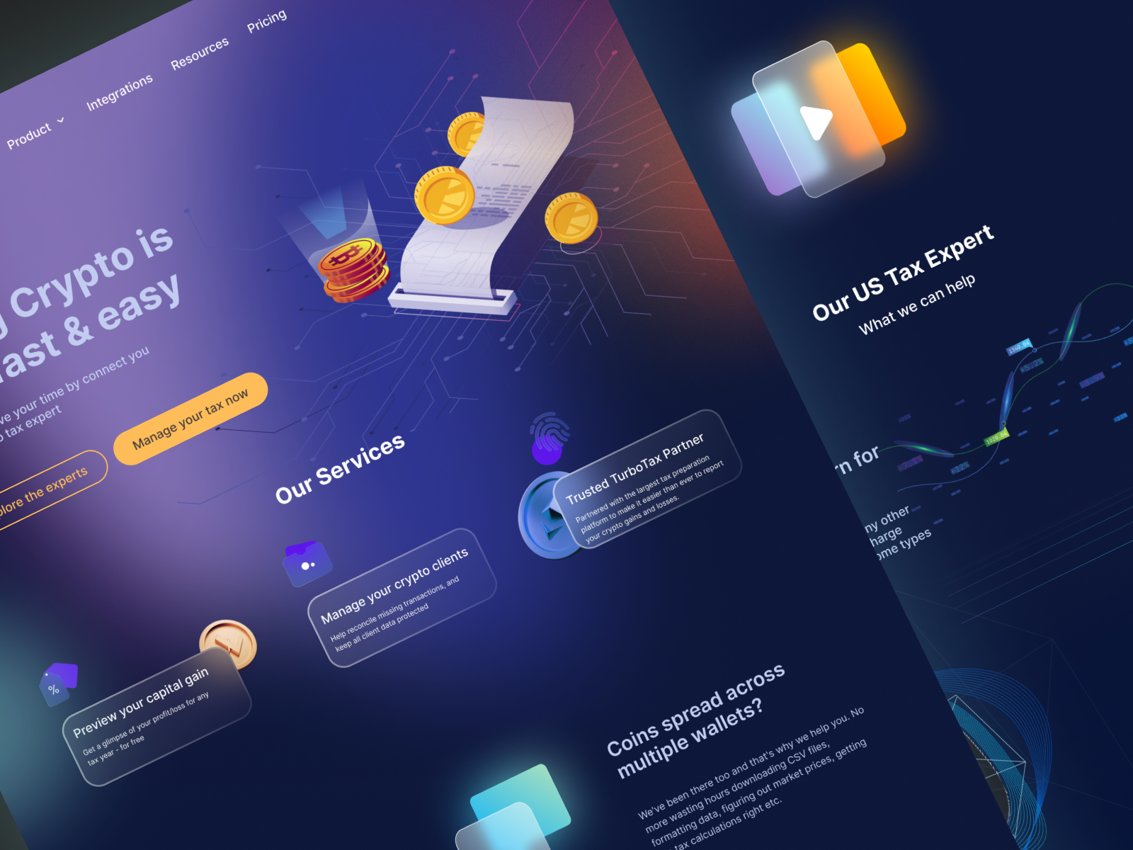 Crypto Site bitcoin crypto crypto site fintech landing page web design web3 website