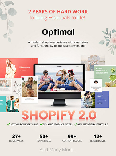 Optimal - Multipurpose Shopify Theme OS 2.0 ecommerce templates template
