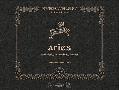 ESC Zodiac Collection - Aries alchemy aries brand design brand identity branding branding design candle collection illustration label label design medieval packaging packaging design product sticker vector vintage visual identity zodiac