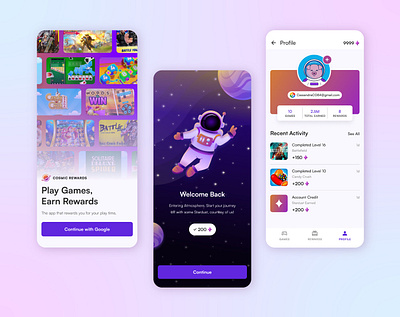 Cosmic Rewards Android App branding ui