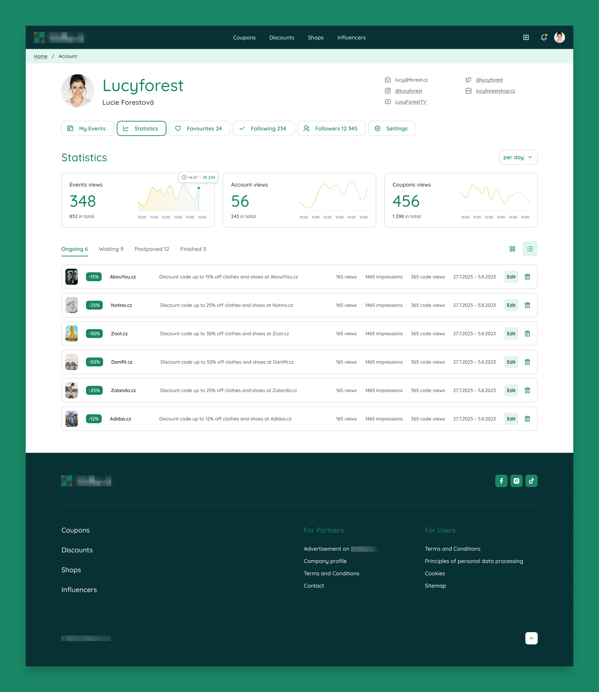 User account account chart graphic design infographics interfacedesign stats typography ui design ux design web design website design