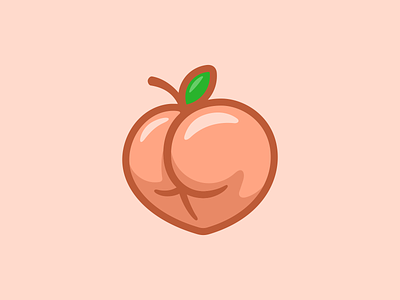 Peach Butt ass breech butt design fruit illustration logo peach sex sexy