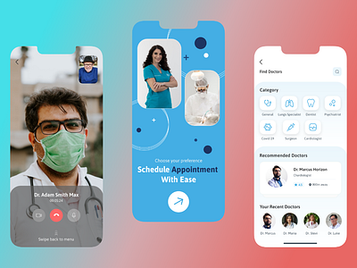 Medical App - Mobile App Design app clean clinic doctor doctor appointment health care hospital ios medical app medical care medicine minimal design mobile app nurse online app patient app trendy design ui ui design visual design