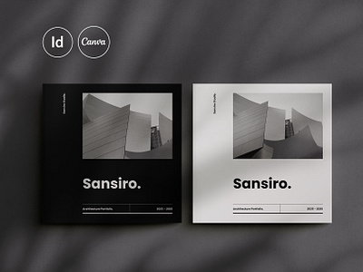 Square Portfolio Template agency architecture branding brochure business canva graphic design indesign logo minimalist portfolio square template