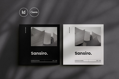 Square Portfolio Template agency architecture branding brochure business canva graphic design indesign logo minimalist portfolio square template