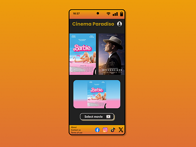 Cinema Paradiso Prototype app figma prototype ui ux