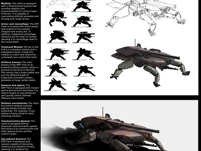 Mecha "A.R.T. Titan" concept art v2 3d concept art concept design futurism gamedev illustration mecha sci fi