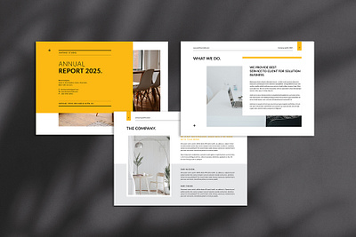 Annual Report Template annual report architecture branding brochure business company profile corporate design graphic design indesign infographic portfolio presentation template