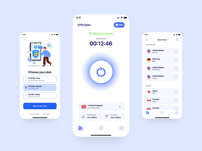 VPN APP appdesign appscreens design illustration ios mobile mobiledesign ui uxui vpn