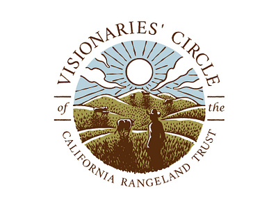 Visionaries' Circle, California Rangeland Trust Branding Project branding cow farm farmer graphic design illustration logo ranch