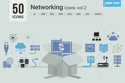 Networking Glyph Icons V2 design graphics readytouse vector