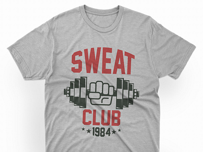 Retro Vintage Fitness Club T-shirt Design fitness quote retro vintage