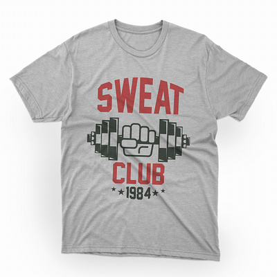 Retro Vintage Fitness Club T-shirt Design fitness quote retro vintage