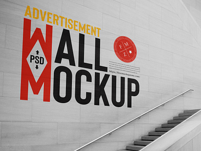 Free Wall Mockup advertisement mockup