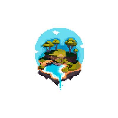 Pixel Art illustration landscape miniature world pixel pixel art