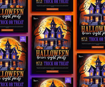 Free Halloween Flyer Template branding download free freebies halloween print design psd template templates