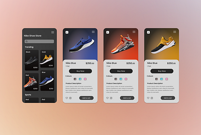 Shoes App Concept using Figma app app design graphic design shoes app shoes app trending design ui ux