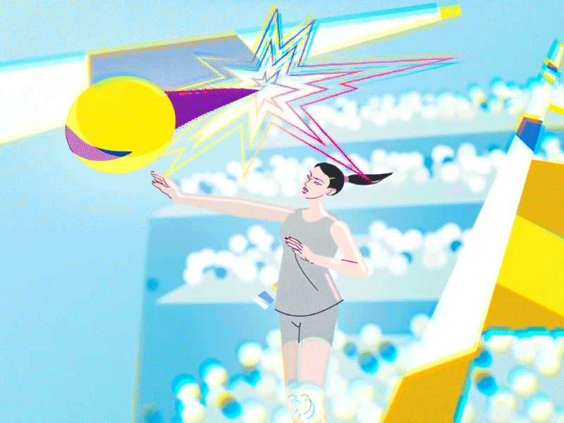 CEV EuroVolley Women Opening 002 after effects animation eurovolley illustration intro motion motion design motion graphics opening volley