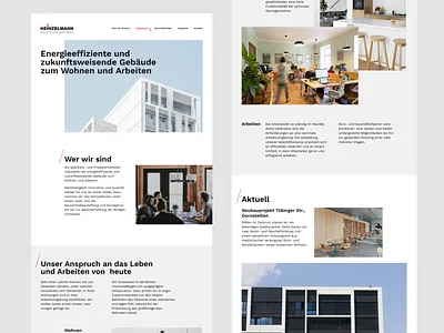 Heinzelmann's website clean grid minimalistic ui web