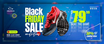 Facebook Banner active ads advertising black friday facebook banner nike shoes advertising smm banner social media banner sport