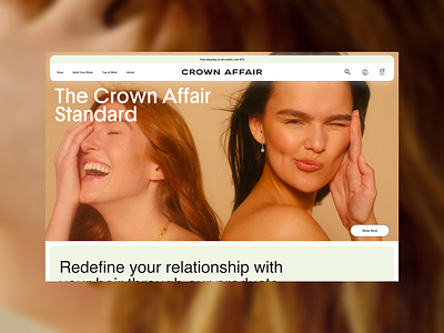Crown Affair Web Design branding crown affair design desktop homepage mobile ui ux web design