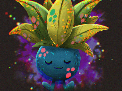 Oddish Pokemon fanart graphic design grass illustration oddish pokemon procreate