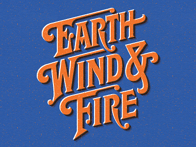 Earth, Wind & Fire design font handlettering lettering texture typeface typography vintage