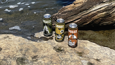 Le Prospecteur - Beer Can Label Design adventure animals beer brand branding character design food graphic design illustration label logo outdoors packaging typeface vector wild