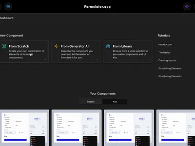 Component creation flow builder components developer tool no code ui website