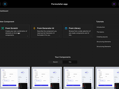 Component creation flow builder components developer tool no code ui website