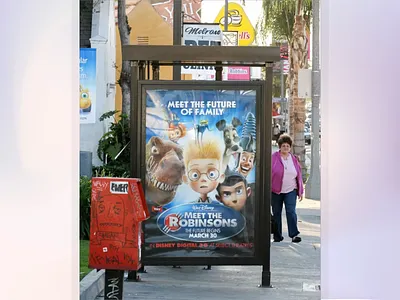 Meet the Robinsons – Street-Level Bus Transit Display billboard copywriting disney outdoor